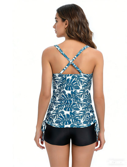 Glowing Shore 2 Piece Tankini Sets with Boyshorts