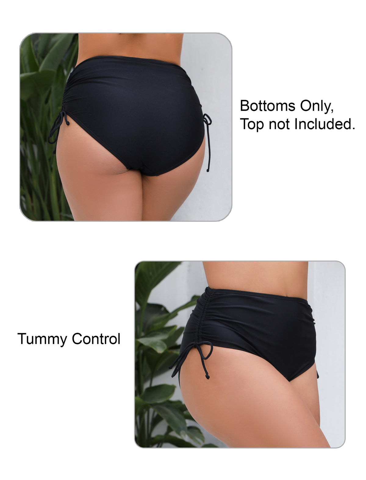 Seamless Days Drawstring High Waisted Swim Bottoms