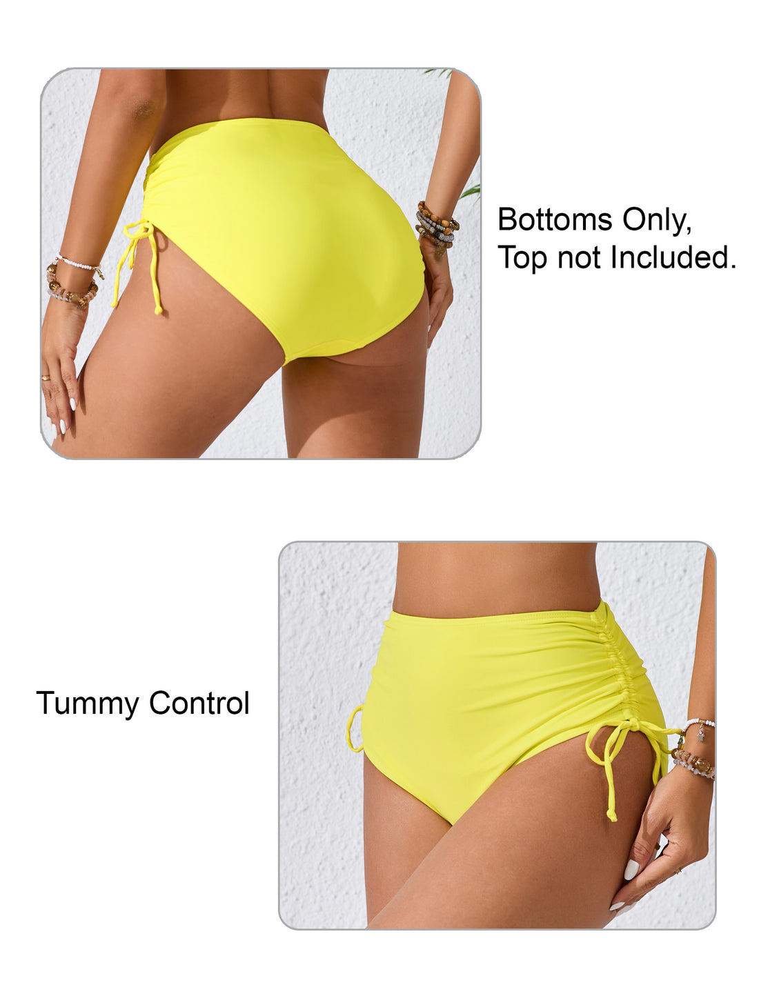 Seamless Days Drawstring High Waisted Swim Bottoms