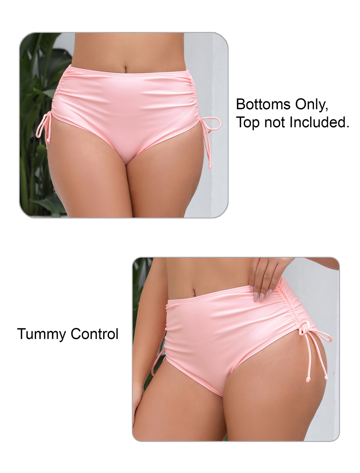 Seamless Days Drawstring High Waisted Swim Bottoms