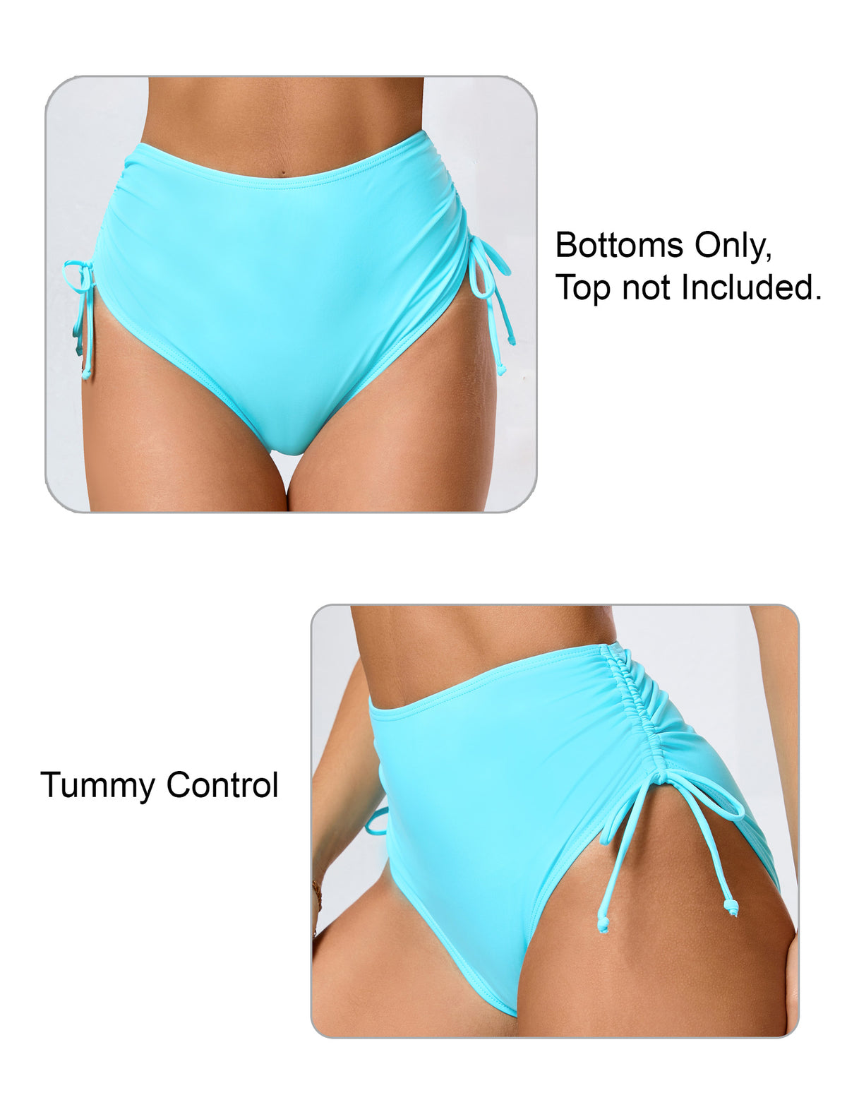 Seamless Days Drawstring High Waisted Swim Bottoms
