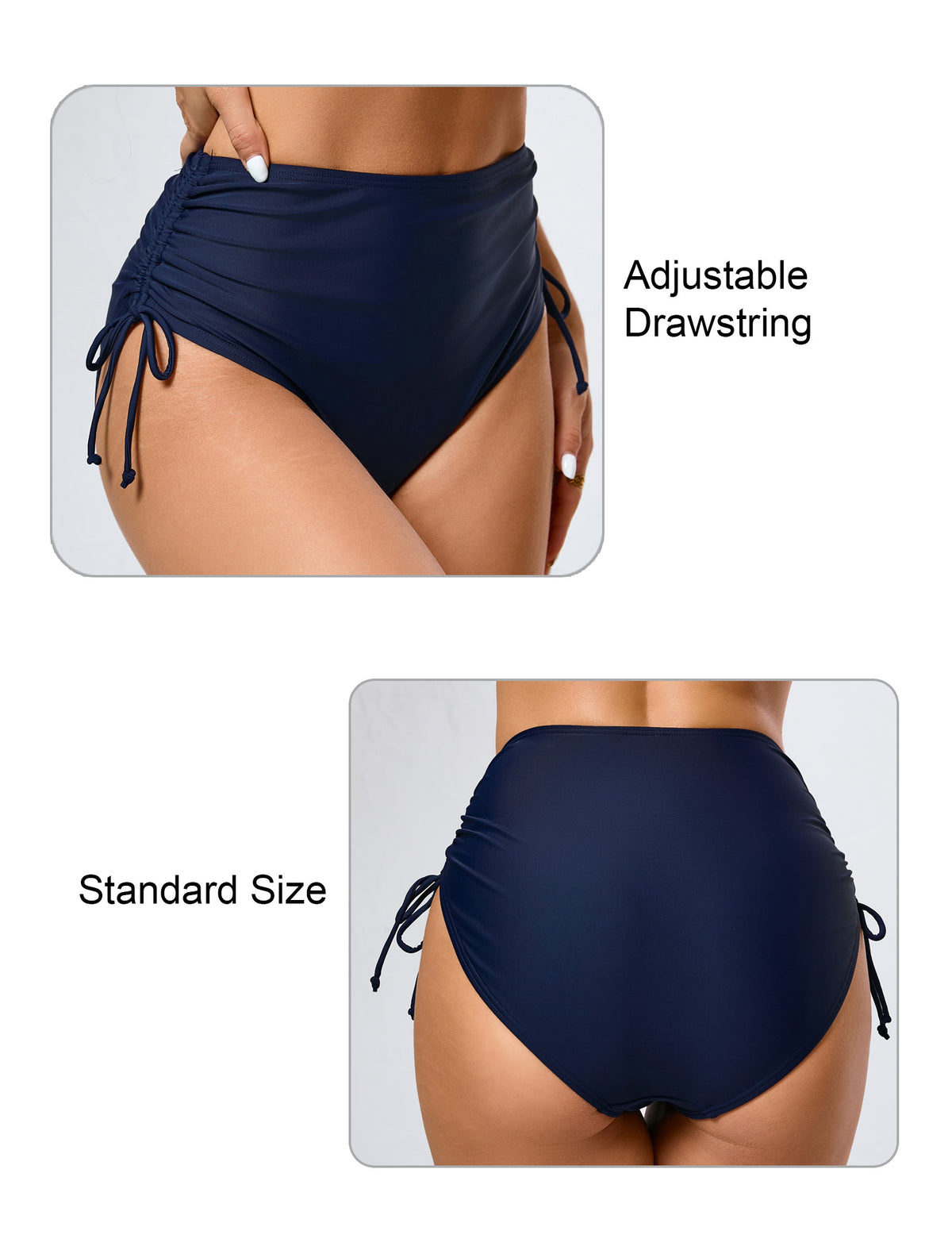 Seamless Days Drawstring High Waisted Swim Bottoms