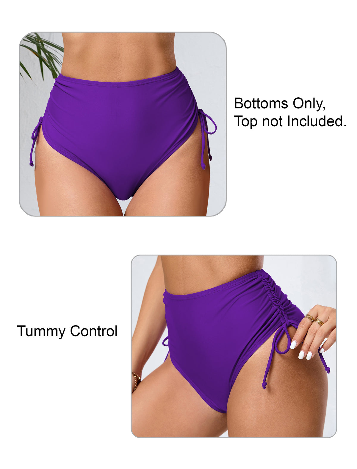 Seamless Days Drawstring High Waisted Swim Bottoms
