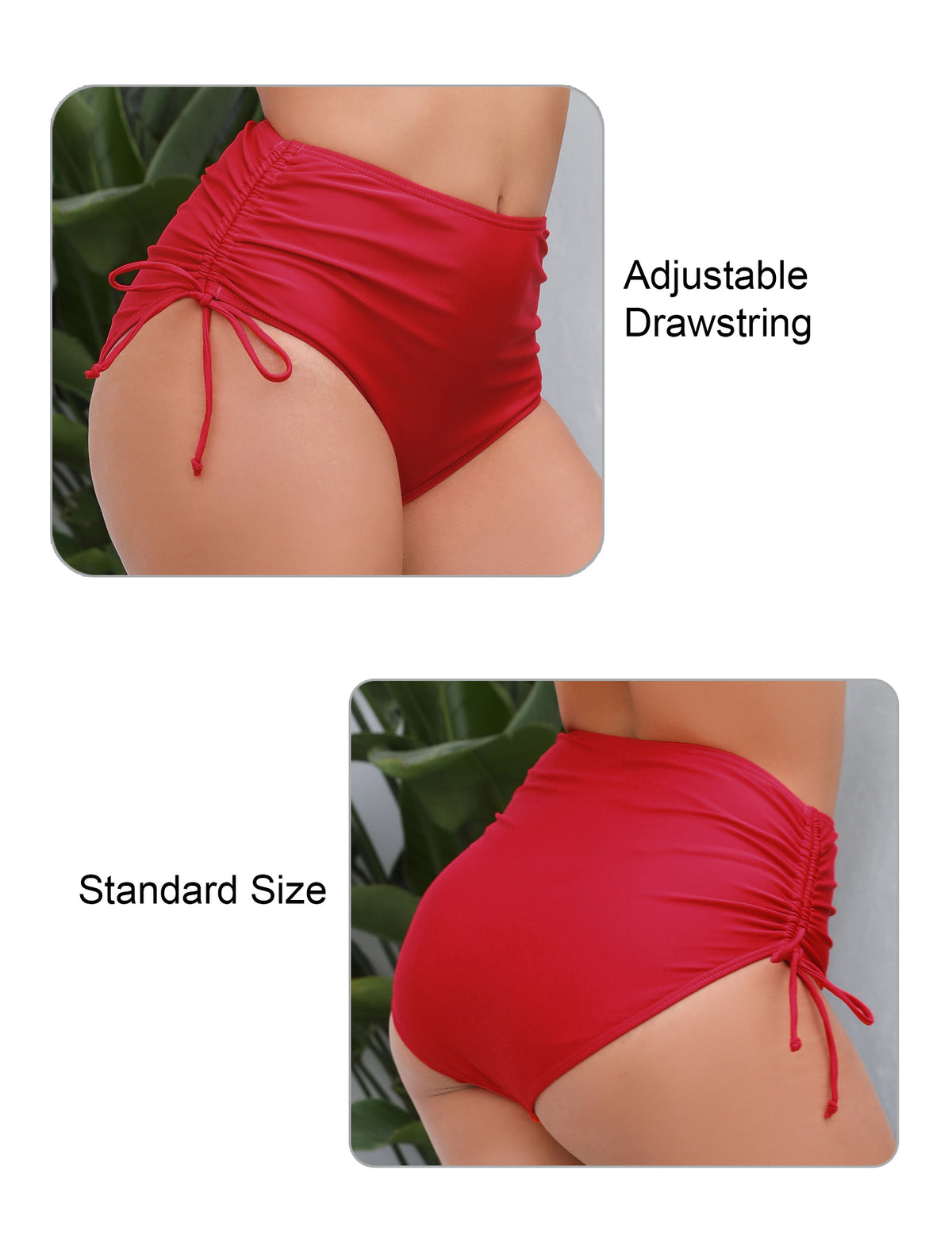 Seamless Days Drawstring High Waisted Swim Bottoms