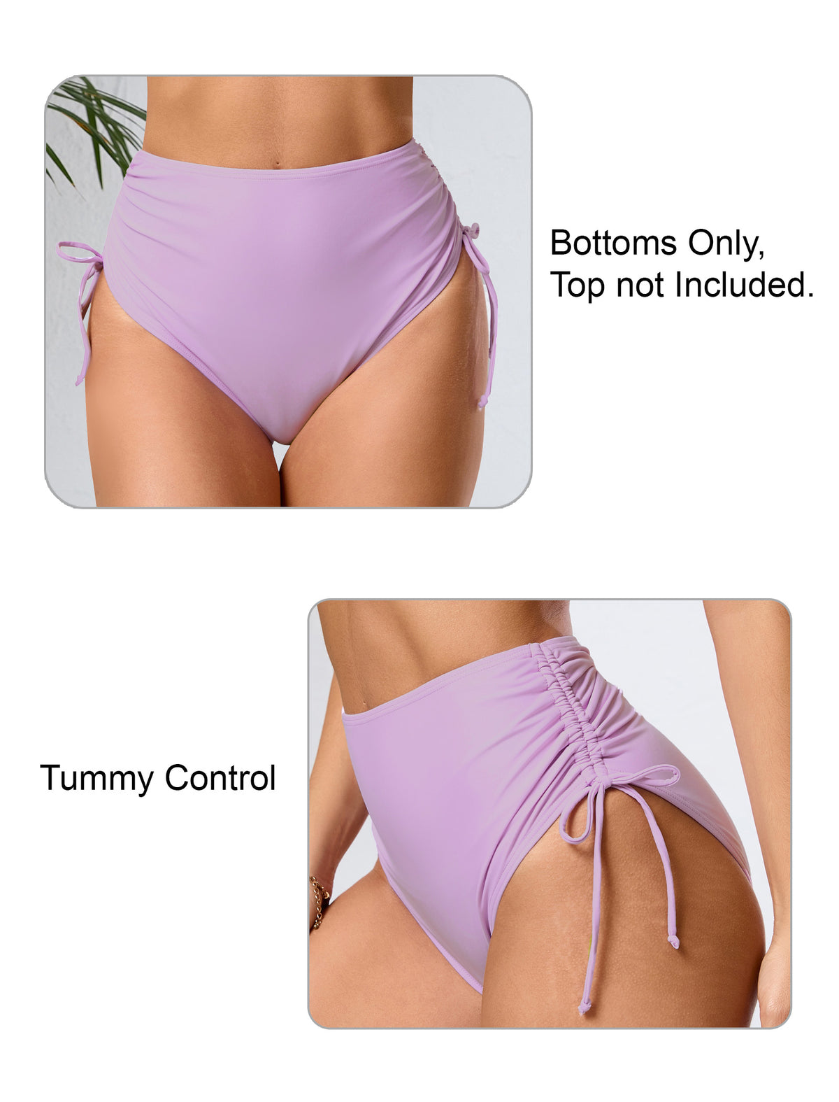 Seamless Days Drawstring High Waisted Swim Bottoms