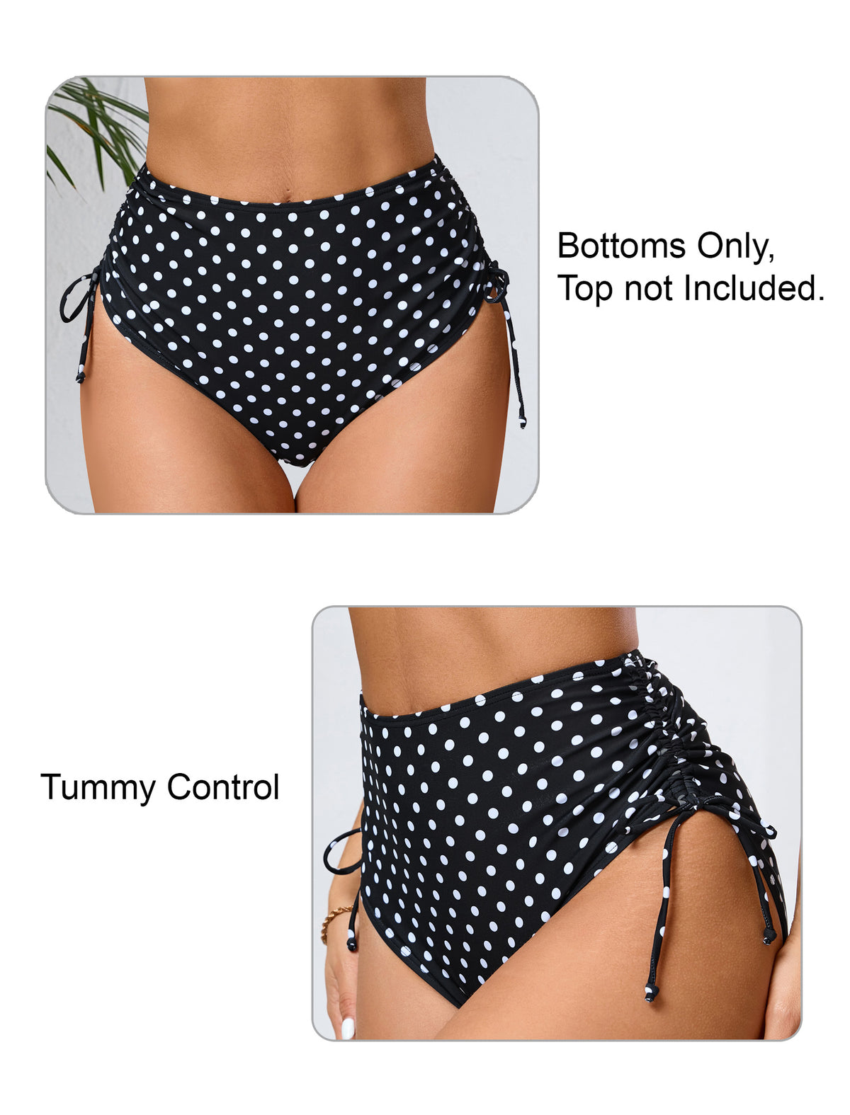 Seamless Days Drawstring High Waisted Swim Bottoms