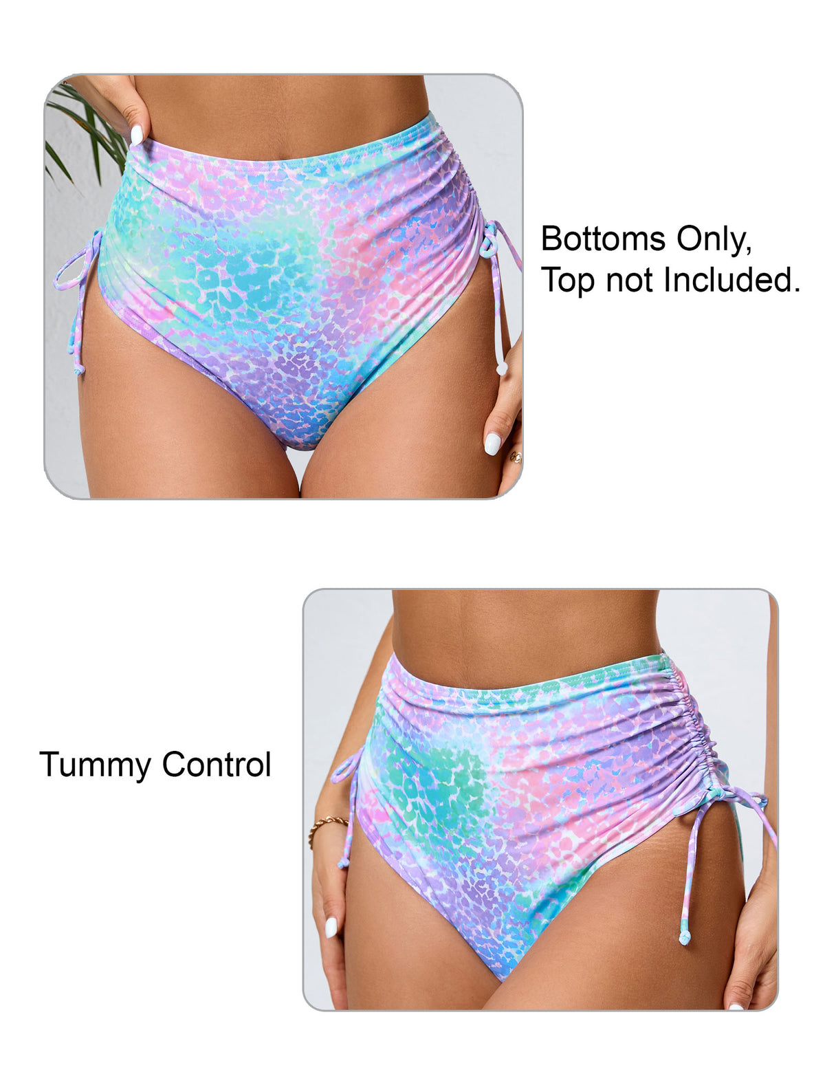 Seamless Days Drawstring High Waisted Swim Bottoms