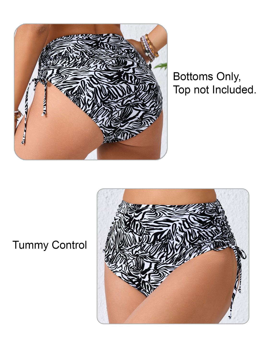 Seamless Days Drawstring High Waisted Swim Bottoms