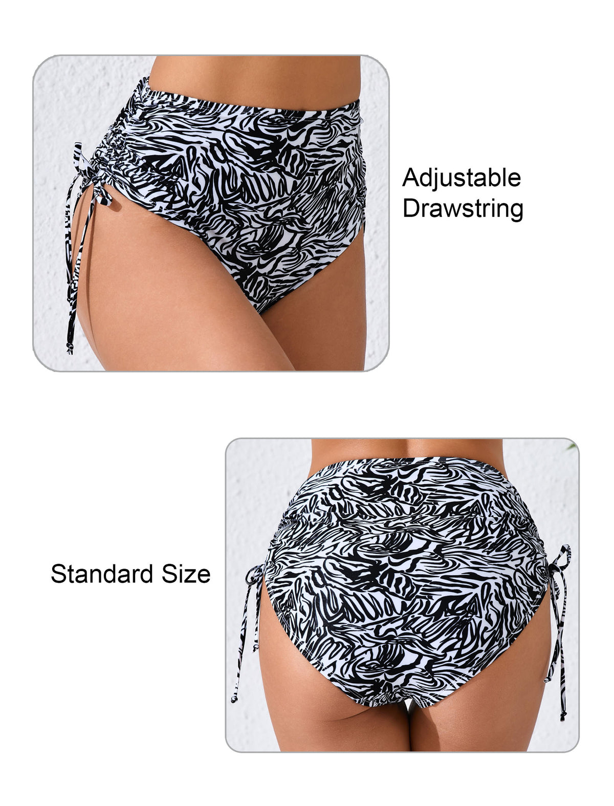 Seamless Days Drawstring High Waisted Swim Bottoms