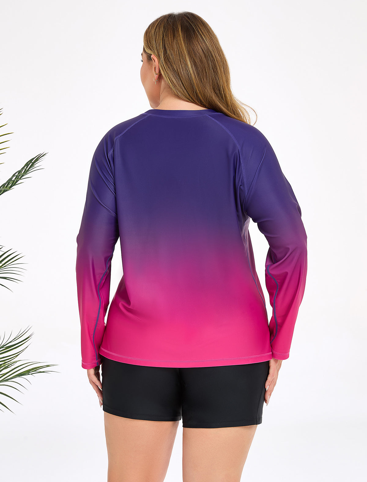 Holiday Uniform Plus Size Two Piece Rash Guard Sets with Built in Bra