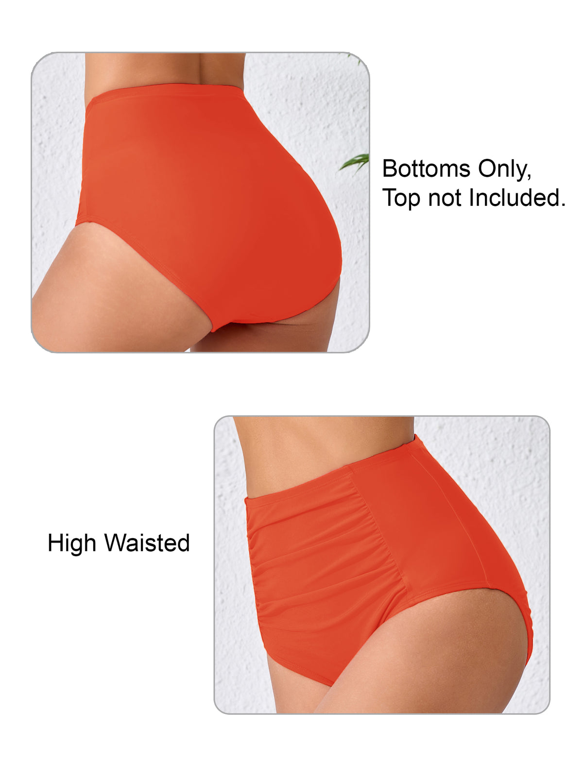 Summer Breeze High Waisted Ruched Bikini Swim Bottoms Only