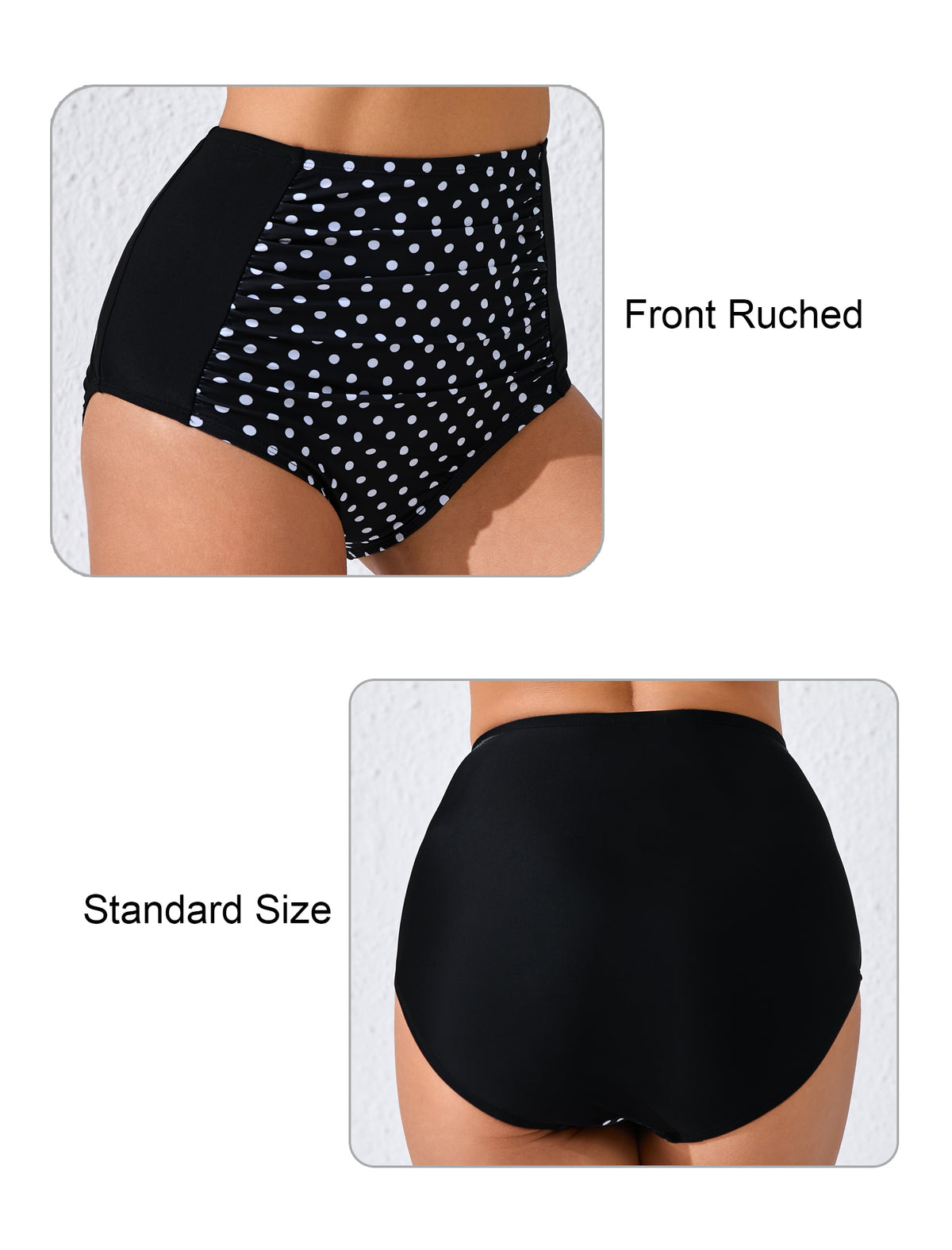 Summer Breeze High Waisted Ruched Bikini Swim Bottoms Only