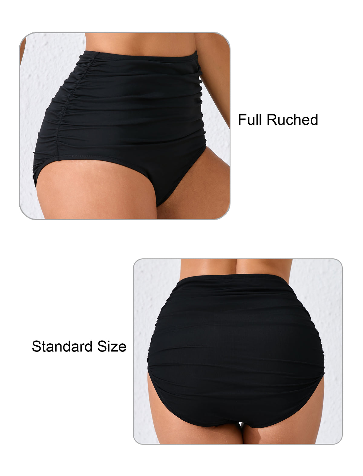 Effortless Shoreline High Waisted Ruched Bikini Swim Bottoms