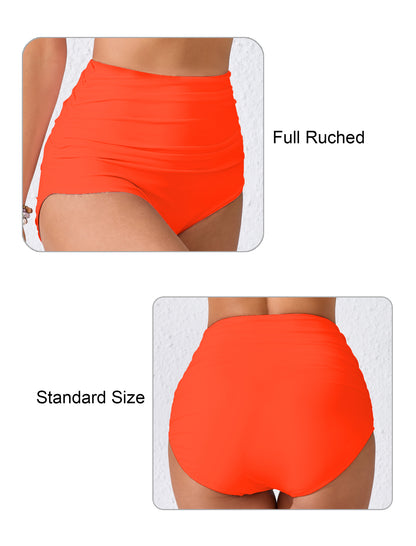 Effortless Shoreline High Waisted Ruched Bikini Swim Bottoms