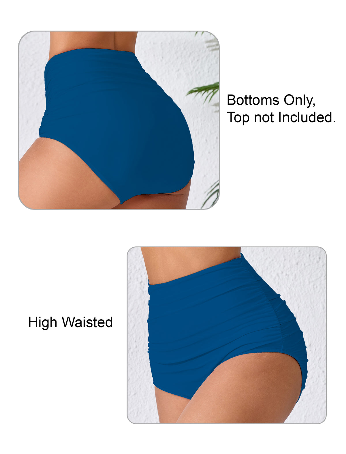 Effortless Shoreline High Waisted Ruched Bikini Swim Bottoms