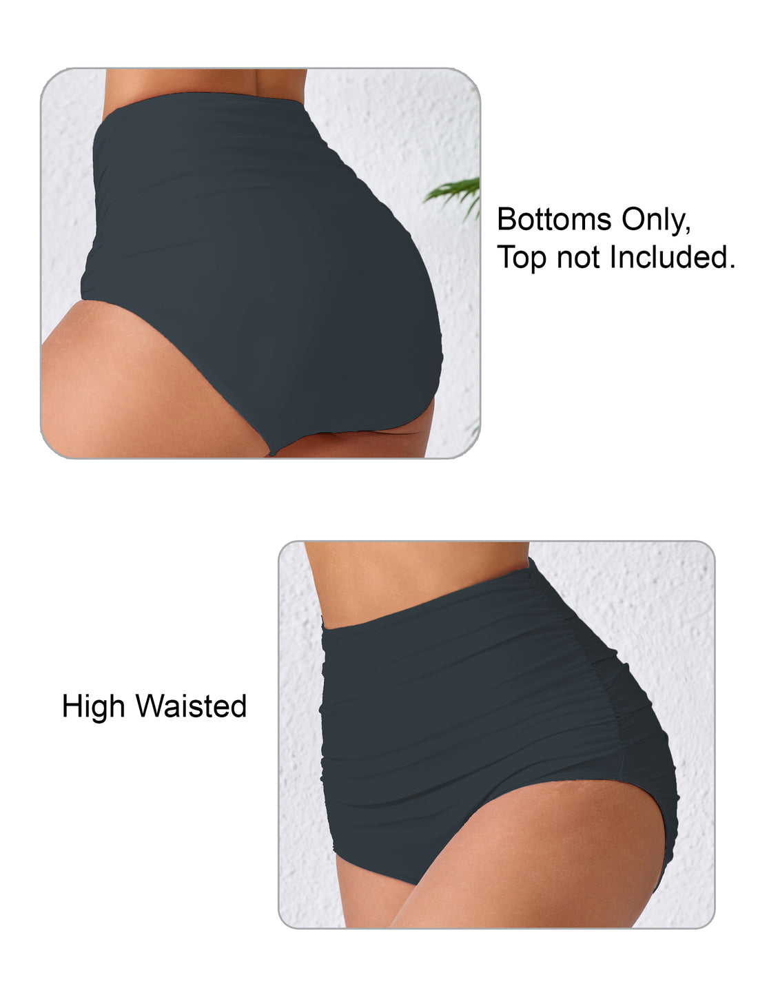 Effortless Shoreline High Waisted Ruched Bikini Swim Bottoms