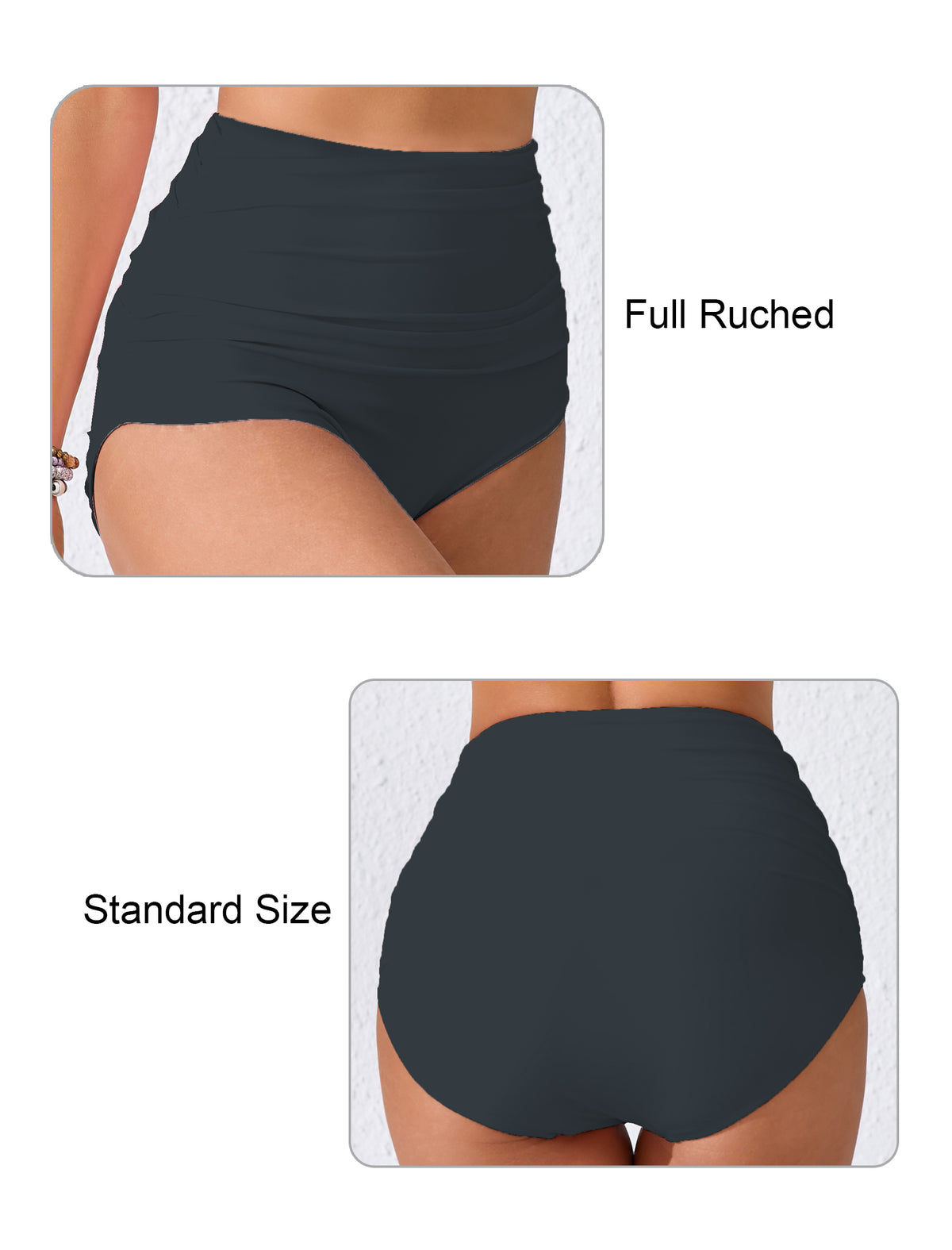 Effortless Shoreline High Waisted Ruched Bikini Swim Bottoms
