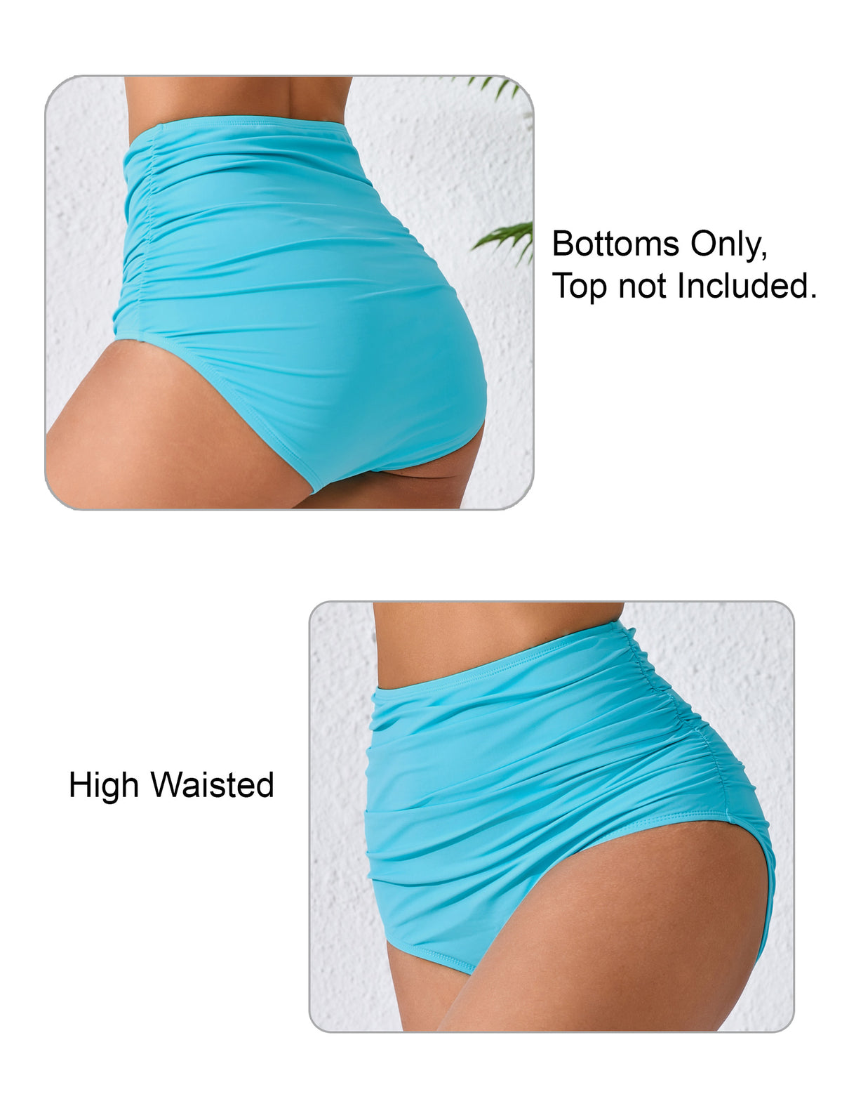 Effortless Shoreline High Waisted Ruched Bikini Swim Bottoms