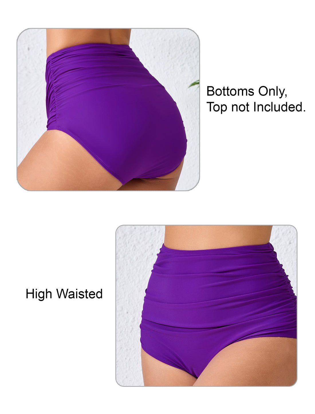 Effortless Shoreline High Waisted Ruched Bikini Swim Bottoms