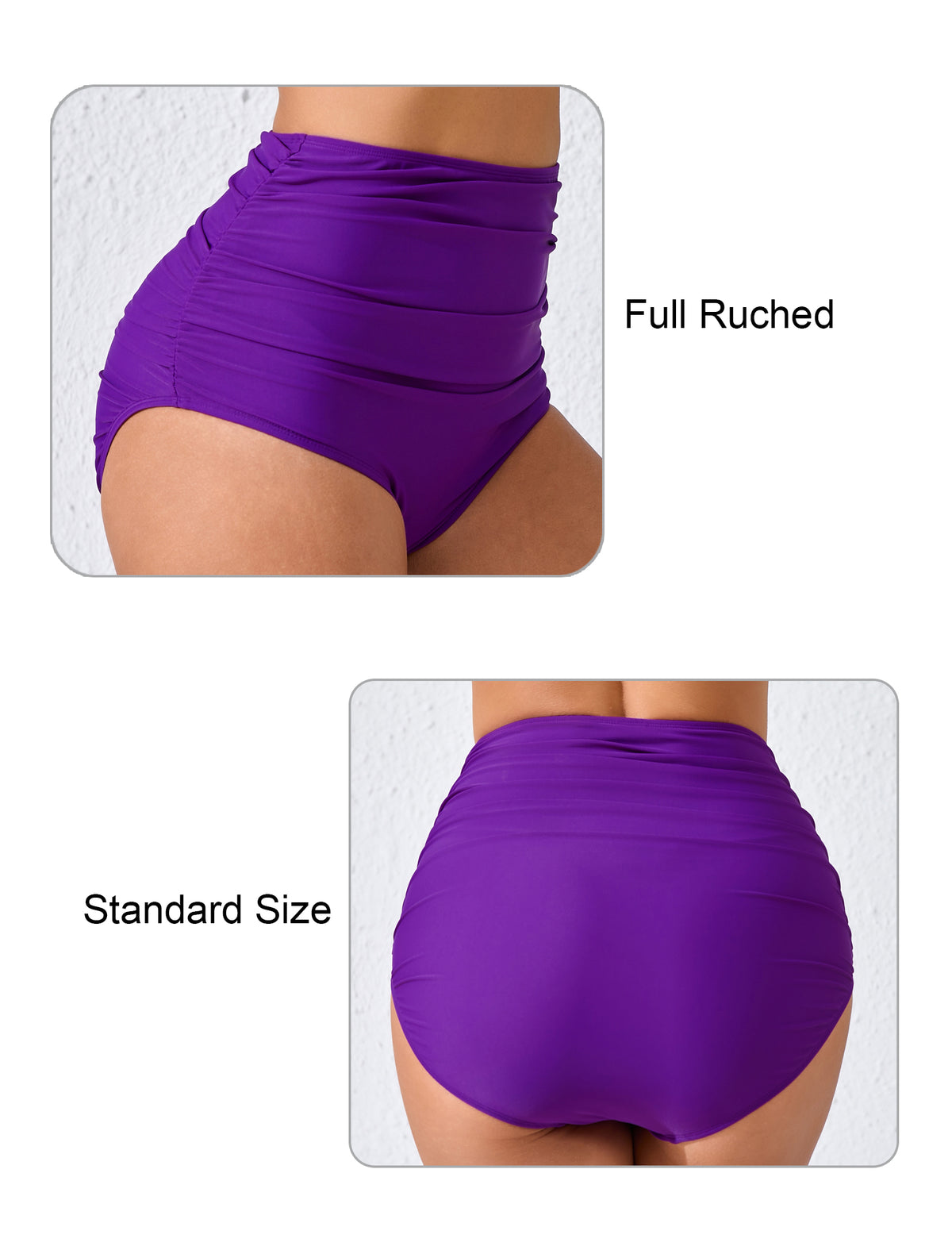 Effortless Shoreline High Waisted Ruched Bikini Swim Bottoms