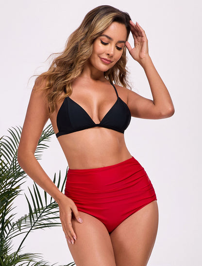 Effortless Shoreline High Waisted Ruched Bikini Swim Bottoms