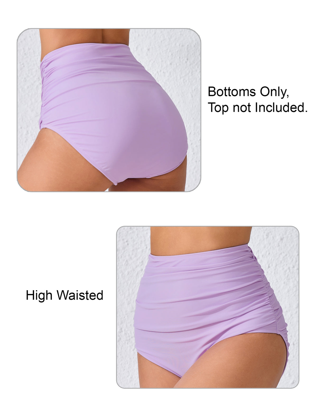 Effortless Shoreline High Waisted Ruched Bikini Swim Bottoms