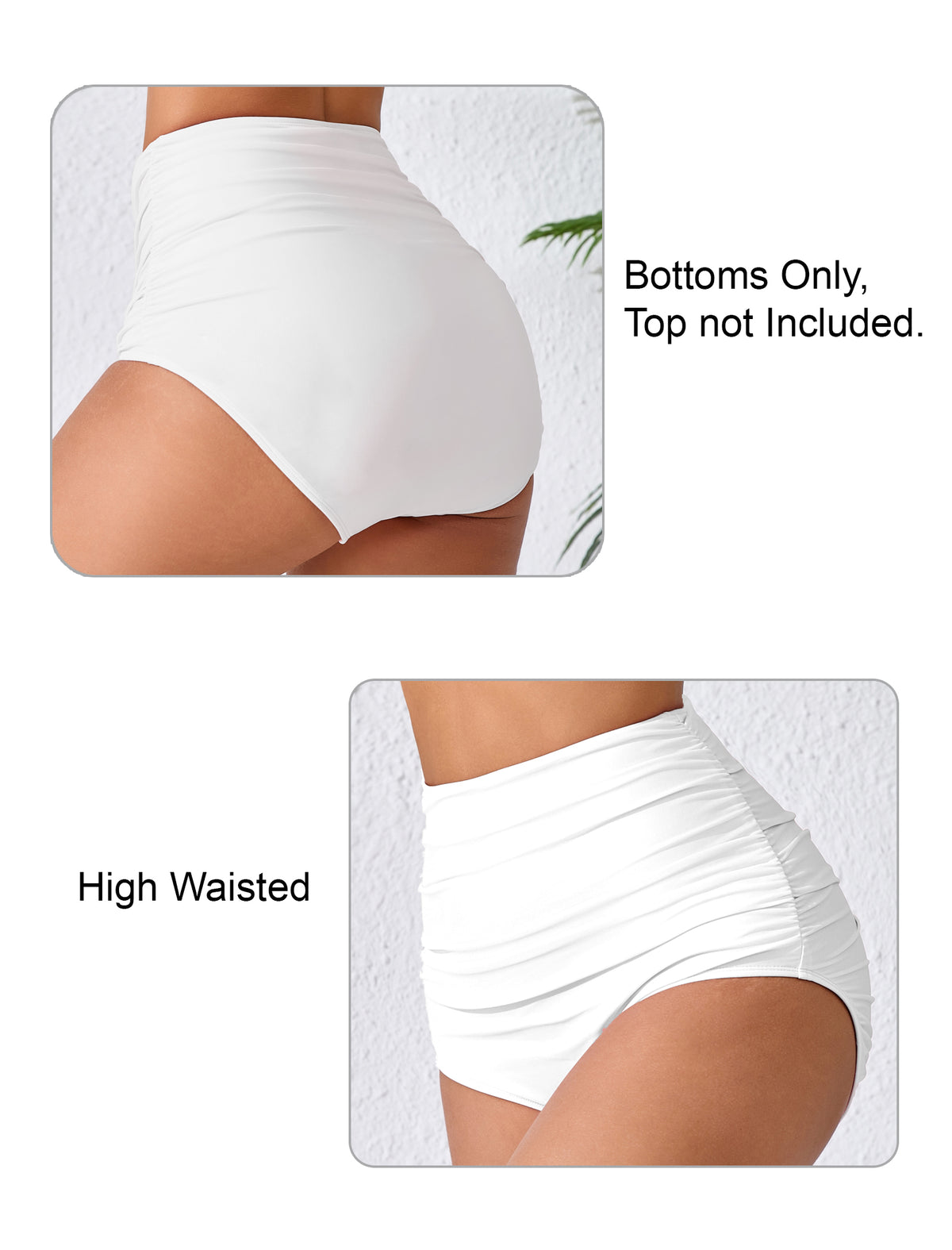Effortless Shoreline High Waisted Ruched Bikini Swim Bottoms