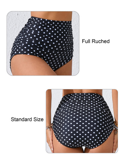 Effortless Shoreline High Waisted Ruched Bikini Swim Bottoms