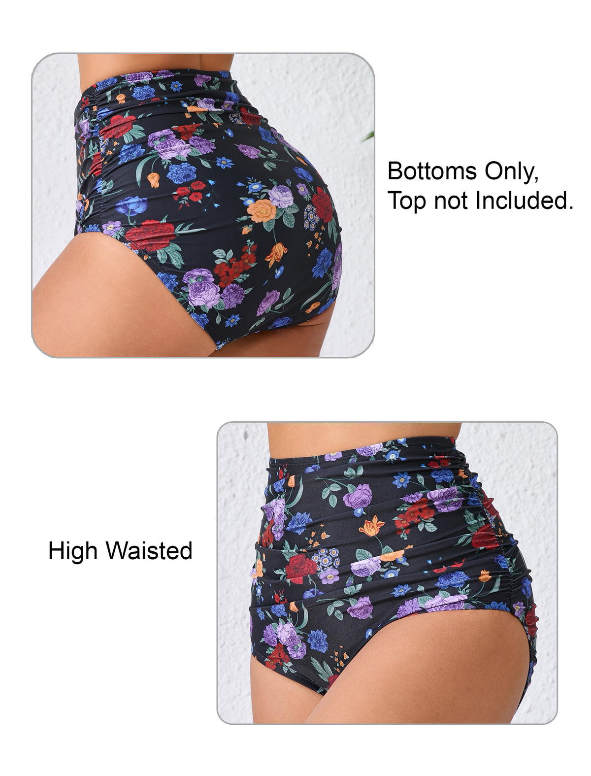 Effortless Shoreline High Waisted Ruched Bikini Swim Bottoms