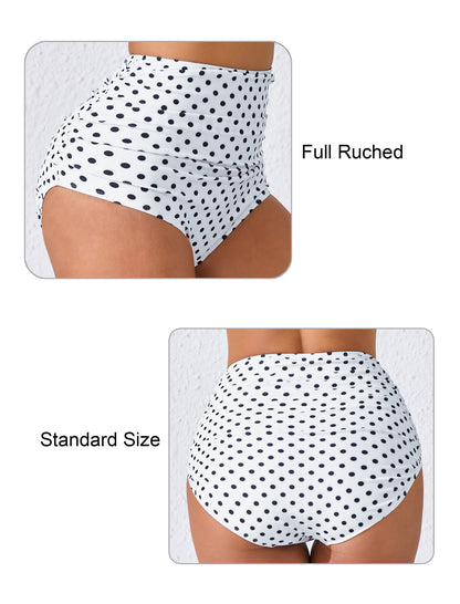 Effortless Shoreline High Waisted Ruched Bikini Swim Bottoms