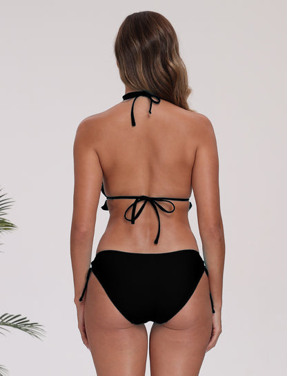 Frame Your Glow Two Piece Ruffle Bikini Sets with Removable Bra